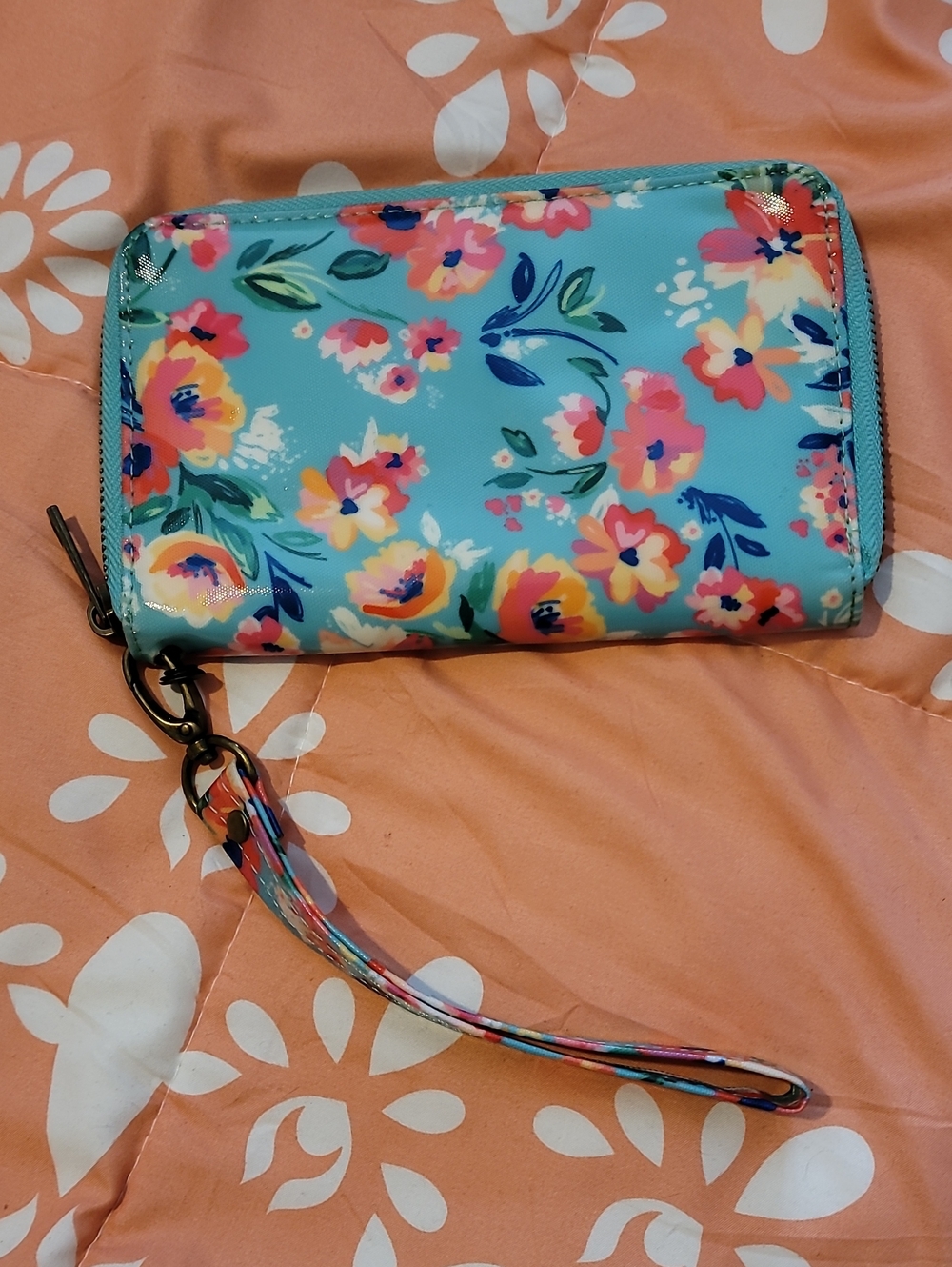 Wander Wallets ☆ Alpenglo floral zip-around wristlet